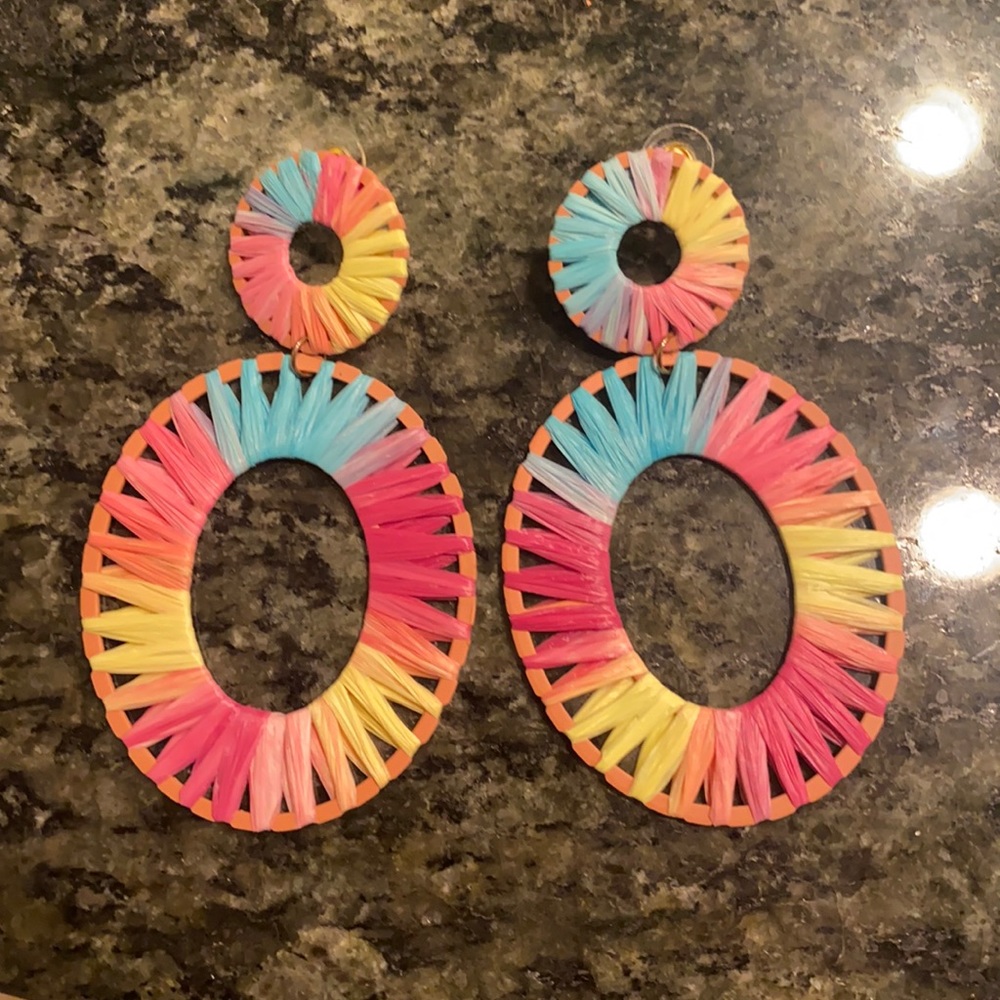 Brand New Raffia Earrings